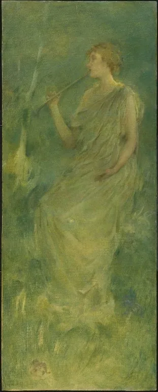 Music, by Thomas Dewing, unspecified, 1900