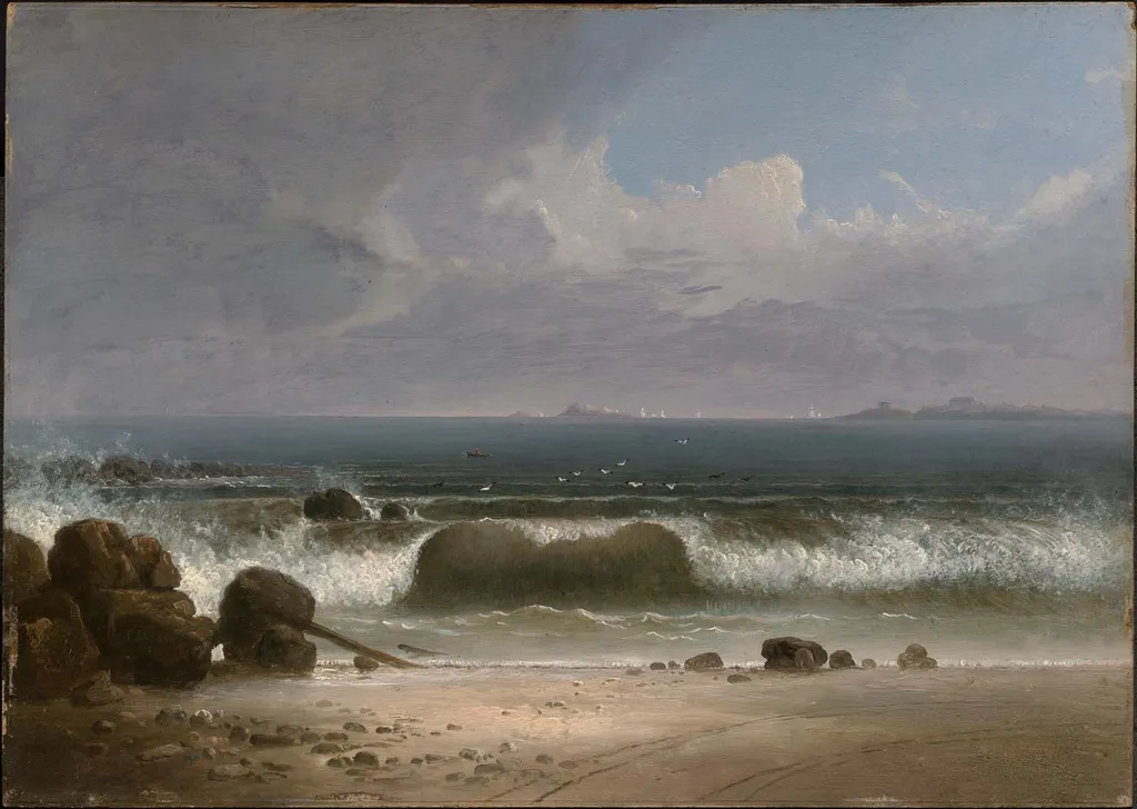 Beach Scene with Rocks I, by Thomas Doughty, unspecified, 1834