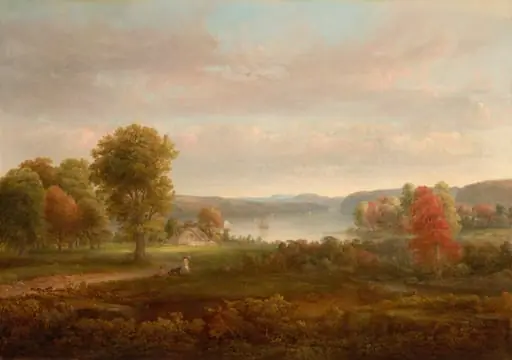 View on the Hudson in Autumn, by Thomas Doughty