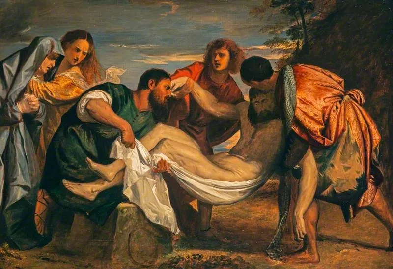 The Entombment of Christ (after Titian), by Thomas Duncan, oil, 1836
