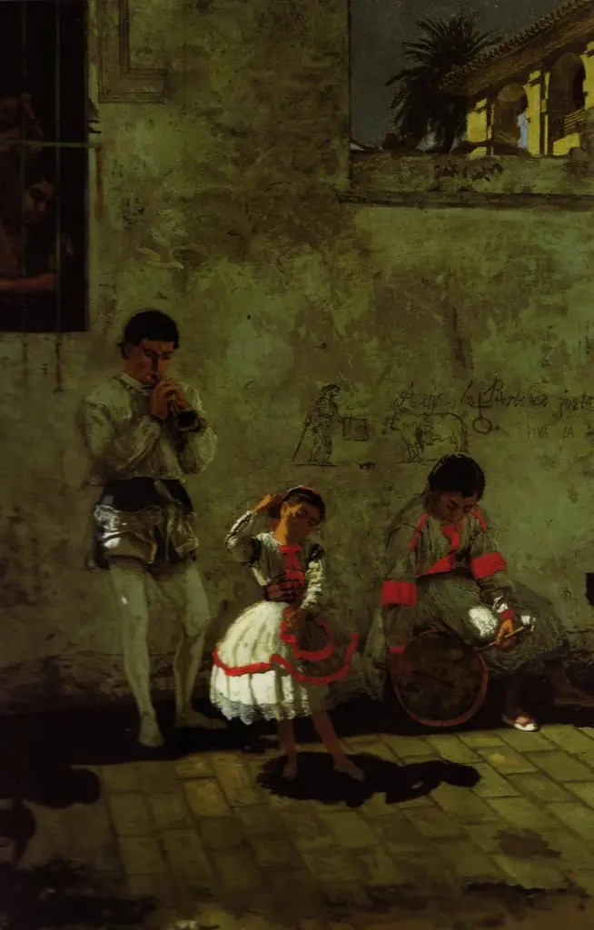 A Street Scene in Seville, by Thomas Eakins