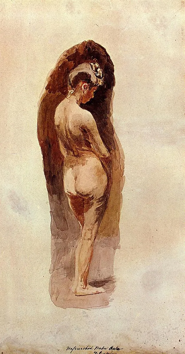 Female Nude, by Thomas Eakins, unspecified, 1892