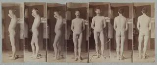 Photographs of a Standing Male Nude Model ("Joseph Smith"), by Thomas Eakins, 1883