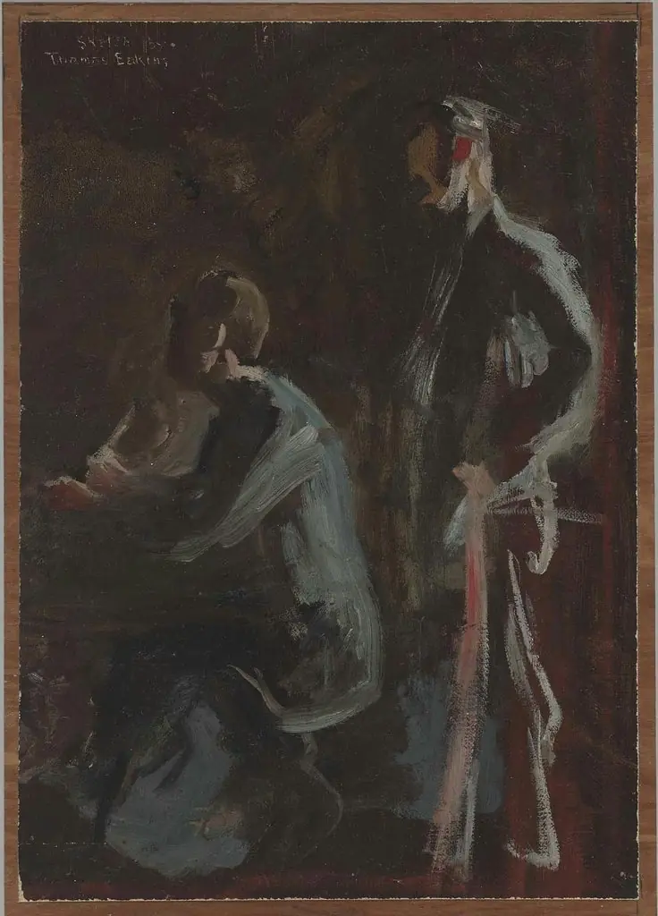 Sketch for the Surrender of General Lee to General Grant at Appomatox, by Thomas Eakins