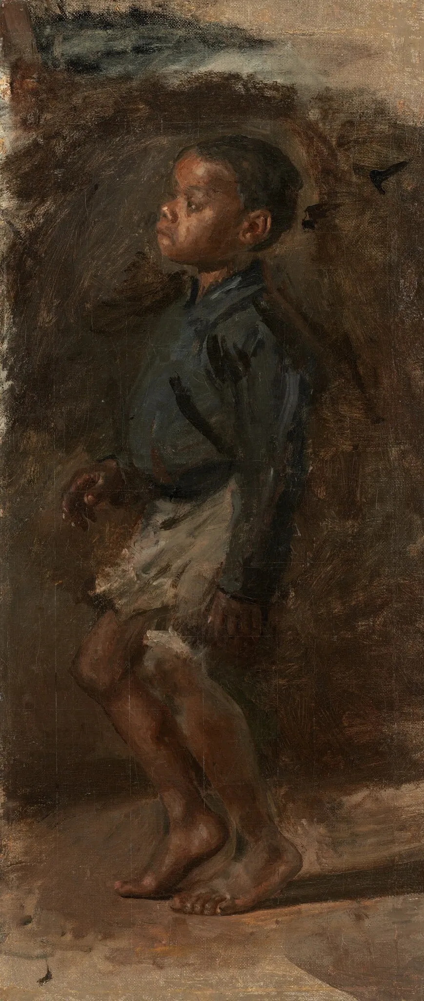 Study for "The Dancing Lesson": The Boy, by Thomas Eakins, oil, 1877