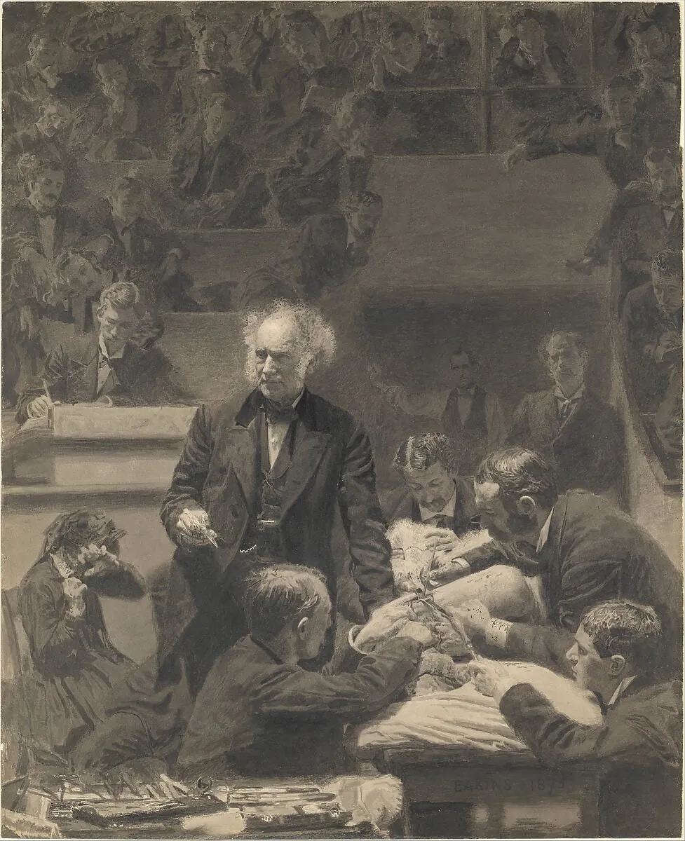 The Gross Clinic, by Thomas Eakins, watercolor, 1876