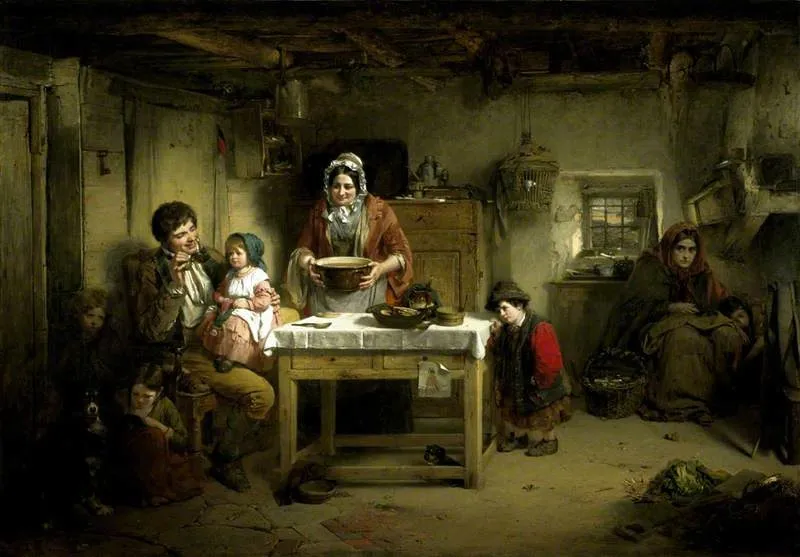 Home and the Homeless, by Thomas Faed, oil, 1856