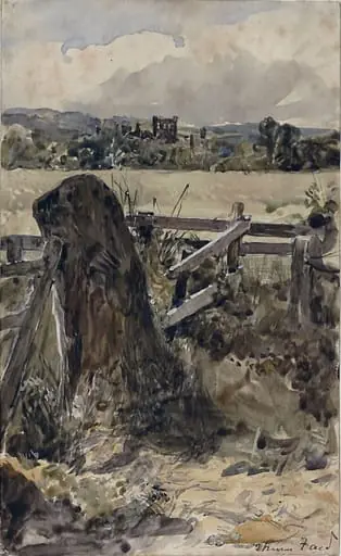 Near Melrose - A Sketch, by Thomas Faed