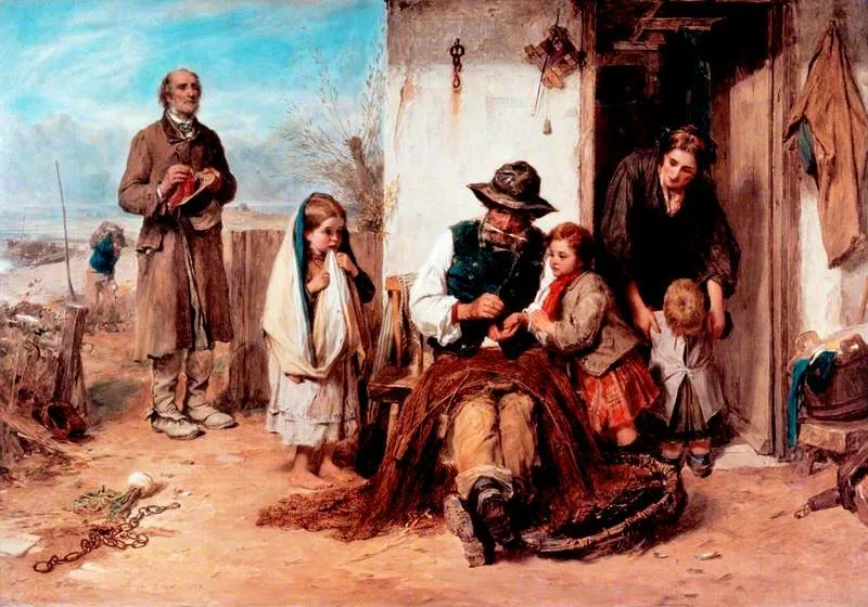 The Poor, the Poor Man's Friend, by Thomas Faed, oil, 1867