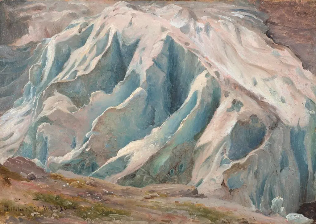 Studie zum Rosenlauigletscher, by Thomas Fearnley