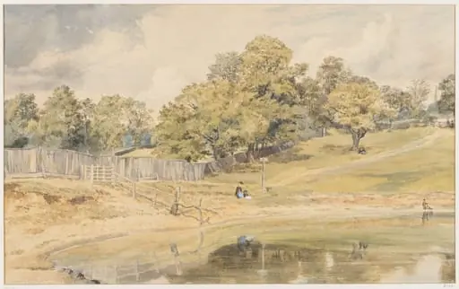 Pond at Hampstead, by Thomas Frederick Collier