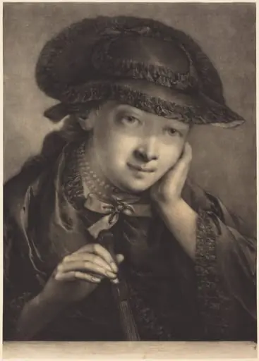 Young Woman Holding a Fan, by Thomas Frye