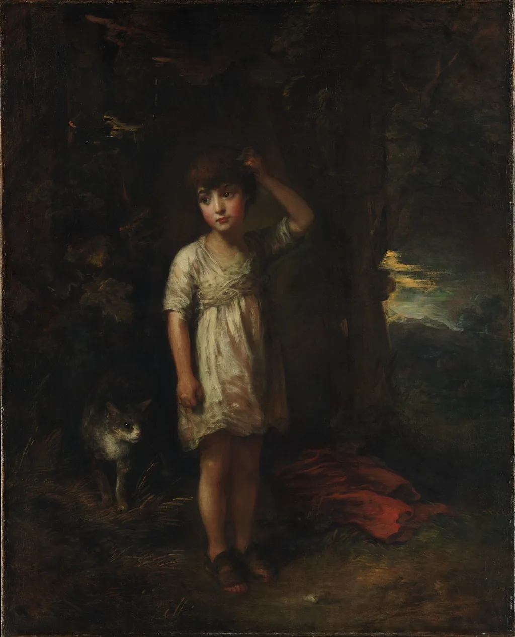 A Boy with a Cat—Morning, by Thomas Gainsborough, oil