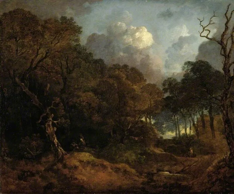A forest road, by Thomas Gainsborough, oil, 1750