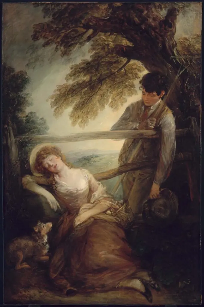 Haymaker and Sleeping Girl, by Thomas Gainsborough