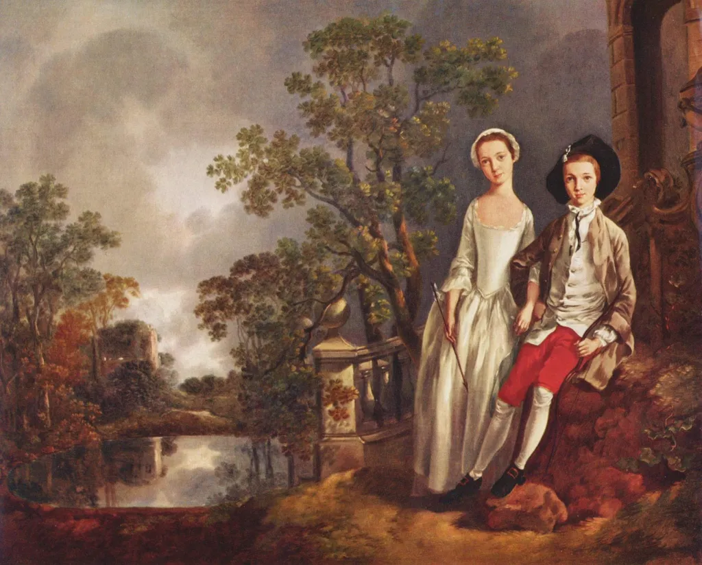 Heneage Lloyd and His Sister, by Thomas Gainsborough, oil, 1750