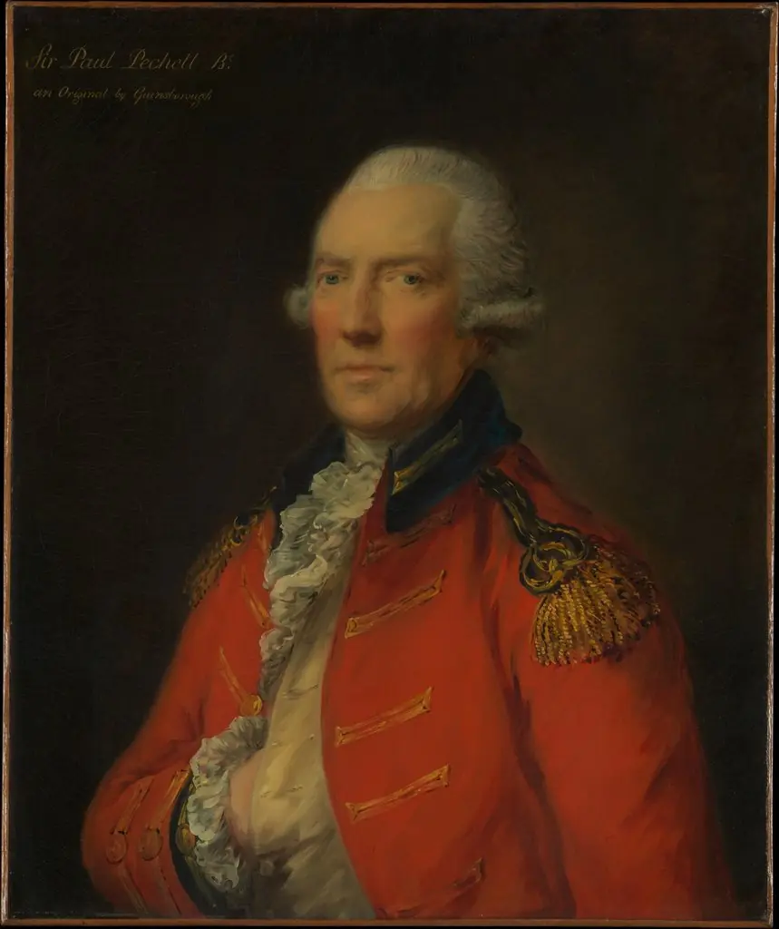 Lieutenant Colonel Paul Pechell (1724–1800), by Thomas Gainsborough