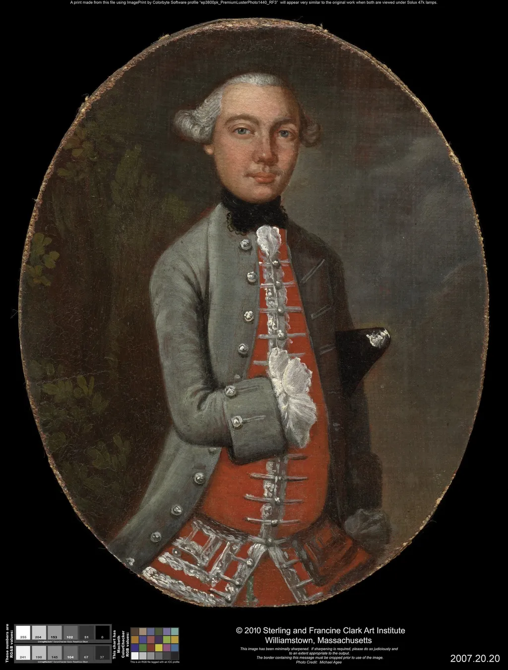 Portrait of a Gentleman, by Thomas Gainsborough, oil, 1746