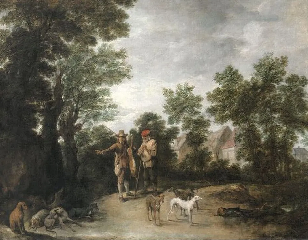 Return from Shooting, by Thomas Gainsborough, oil, 1770
