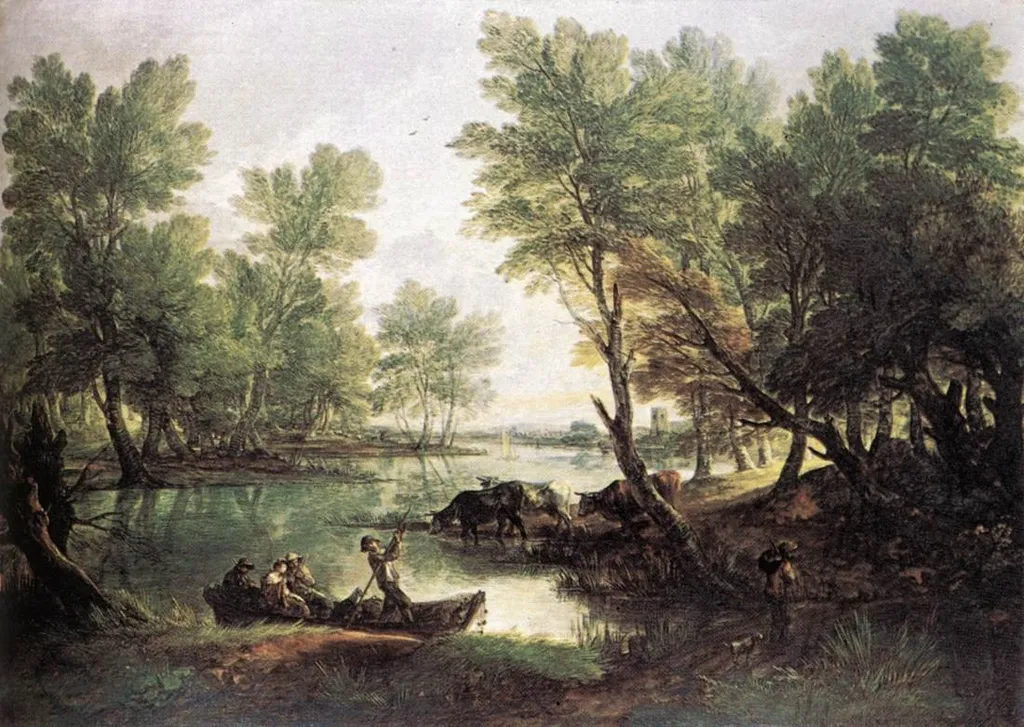 View near King's Bromley, on Trent, Staffordshire, by Thomas Gainsborough, oil, 1769