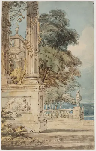 A Garden Terrace, by Thomas Girtin