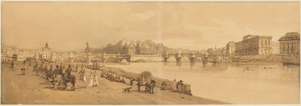 A View of the Pont Neuf, the Mint, etc.: pl.8, by Thomas Girtin, ink, 1802