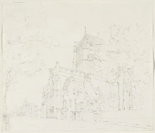 Bristol Cathedral from College Green, by Thomas Girtin
