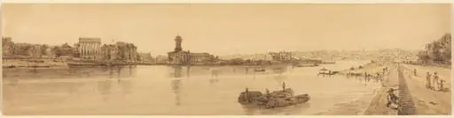 View of the Village of Chaillot from the  Pont de la Concorde: pl.17, by Thomas Girtin