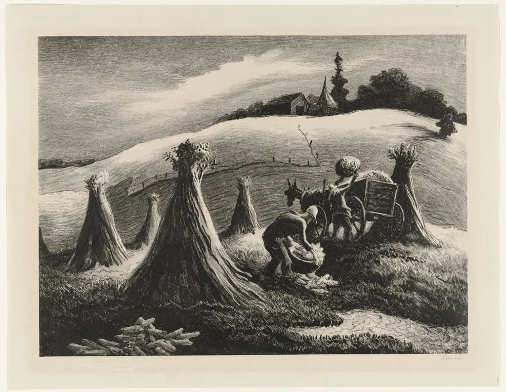 Untitled, by Thomas Hart Benton, ink, 1945