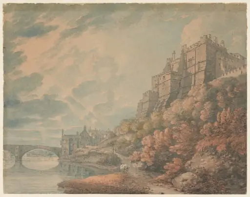 Durham Castle and Framwellgate Bridge from the Banks of the River Wear, by Thomas Hearne