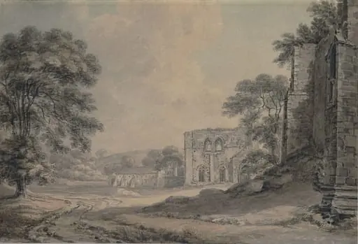 Landscape with ecclesiastical ruins, by Thomas Hearne