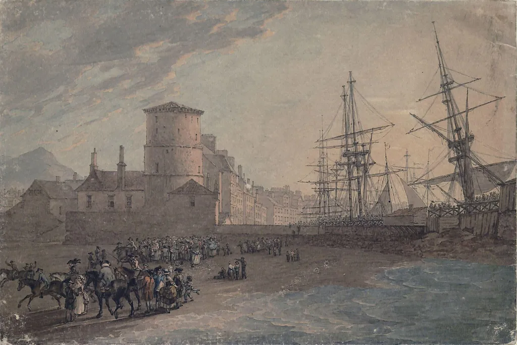 Leith, by Thomas Hearne, watercolor, 1750