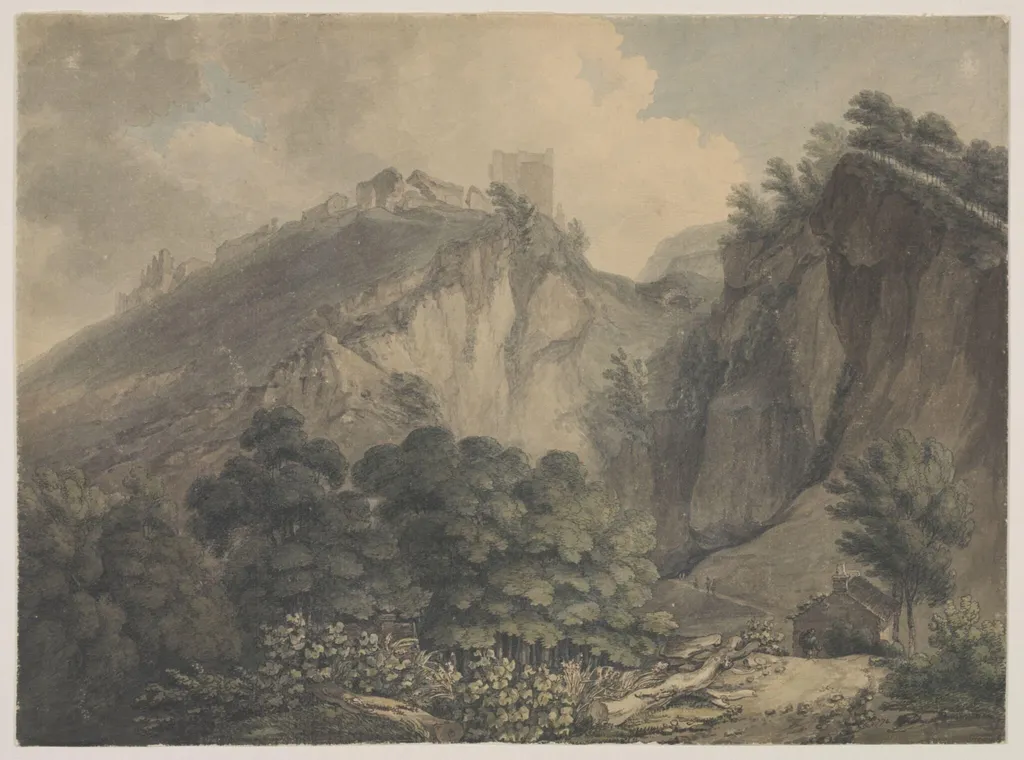 Study of Butterbur (Petasites vulgaris, Desf.) the largest leaf of any English plant, by Thomas Hearne, watercolor, 1850