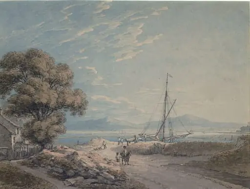 The Isle of Wight from Lymington, by Thomas Hearne