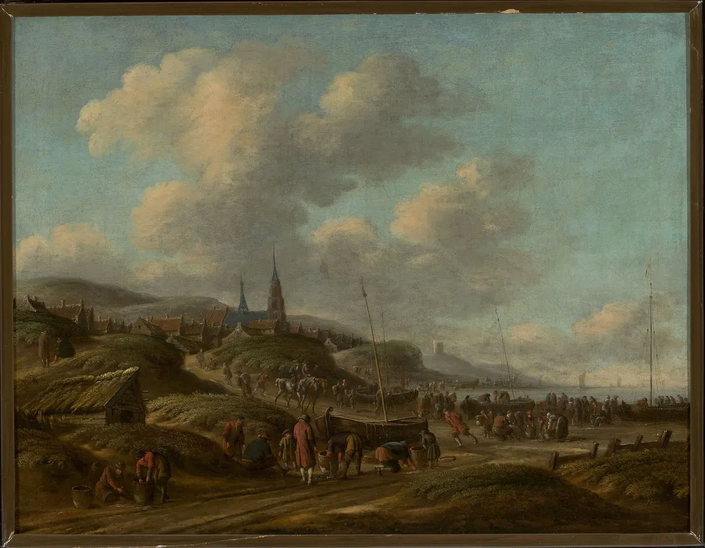 Coast in Scheveningen, by Thomas Heeremans, oil