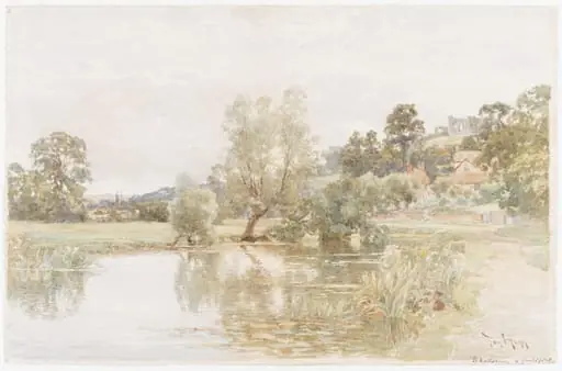 St. Catherine's Chapel, above Artington and the River Wey, by Thomas Henry Hunn
