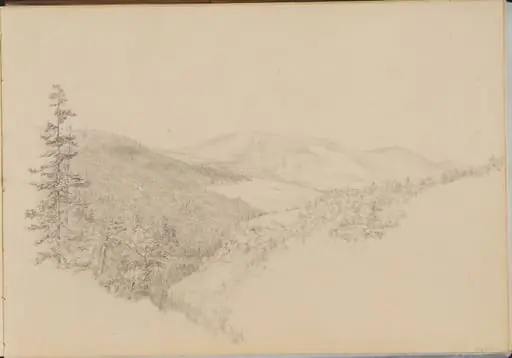 Kauterskill Clove (from Sketchbook of Landscape and Animal Subjects), by Thomas Hewes Hinckley