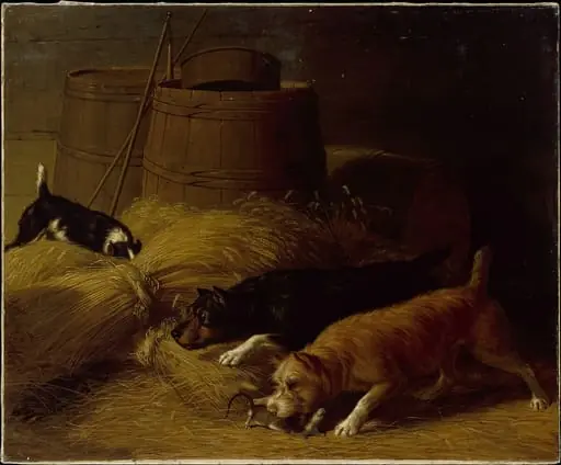 Rats amongst the Barley Sheaves, by Thomas Hewes Hinckley