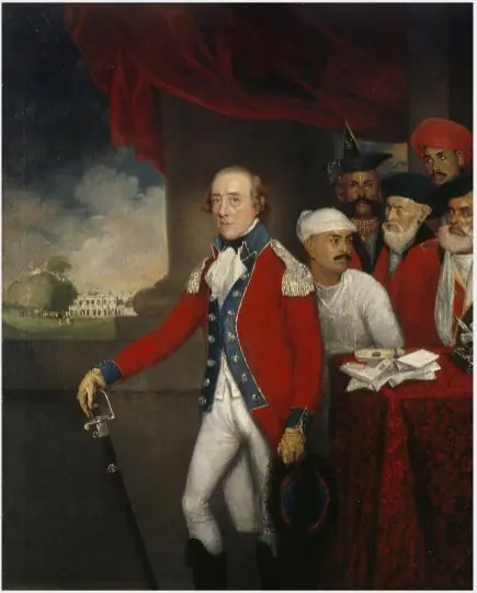 Lieutenant-Colonel William Kirkpatrick with His Assistants, by Thomas Hickey