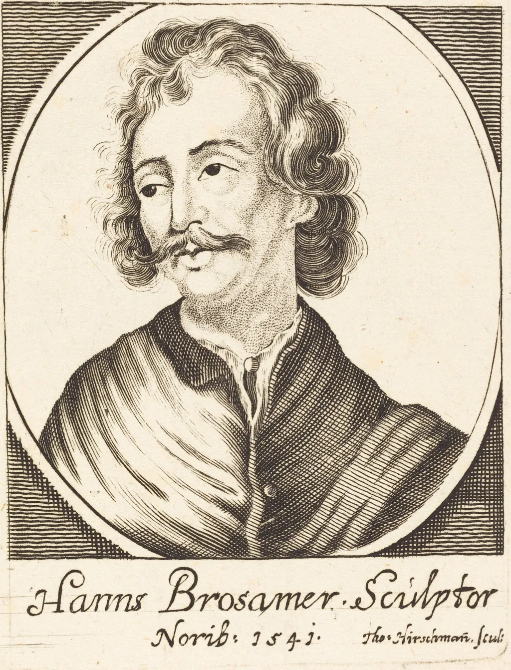 Hans Brosamer, by Thomas Hirschmann, ink, 1670