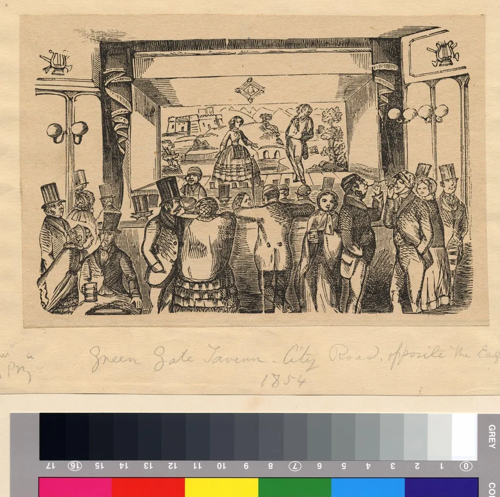 Green Gate Tavern, City Road, by Thomas Hosmer Shepherd, 1854