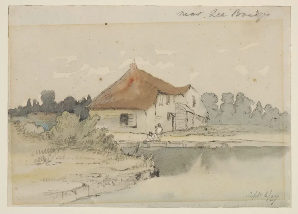 Near Lea Bridge, by Thomas Hosmer Shepherd, watercolor, 1837
