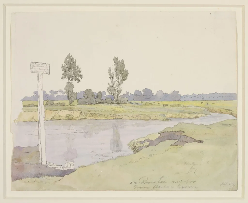 On River Lee, not far from Horse and Groom, by Thomas Hosmer Shepherd, watercolor, 1831