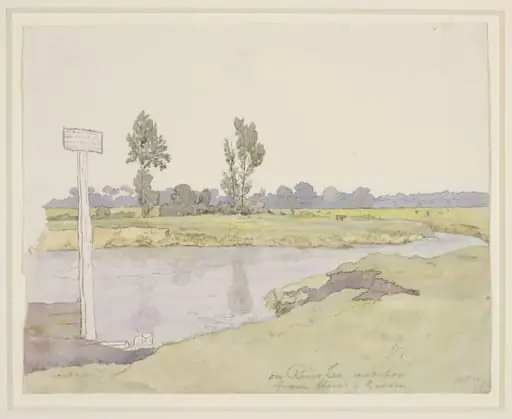 On River Lee, not far from Horse and Groom, by Thomas Hosmer Shepherd