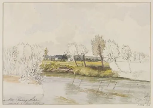 On the River Lee, near Stratford, by Thomas Hosmer Shepherd