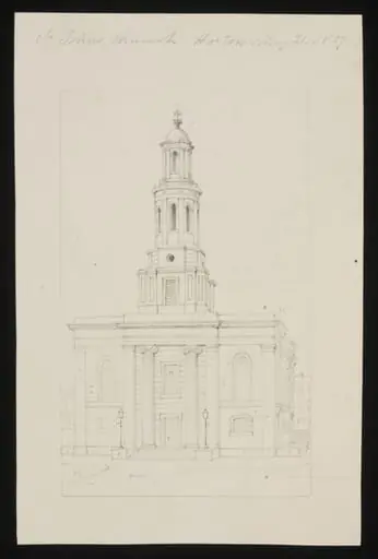 St. John's Church, Hoxton, May 21 1827, by Thomas Hosmer Shepherd