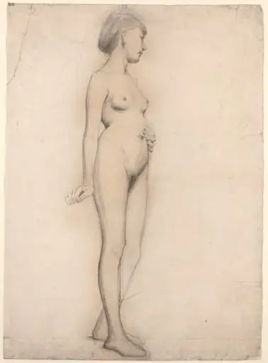 Standing Nude Girl, by Thomas Hovenden