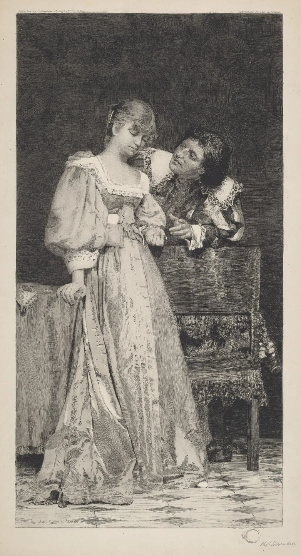The Wedding Ring, by Thomas Hovenden, ink, 1885