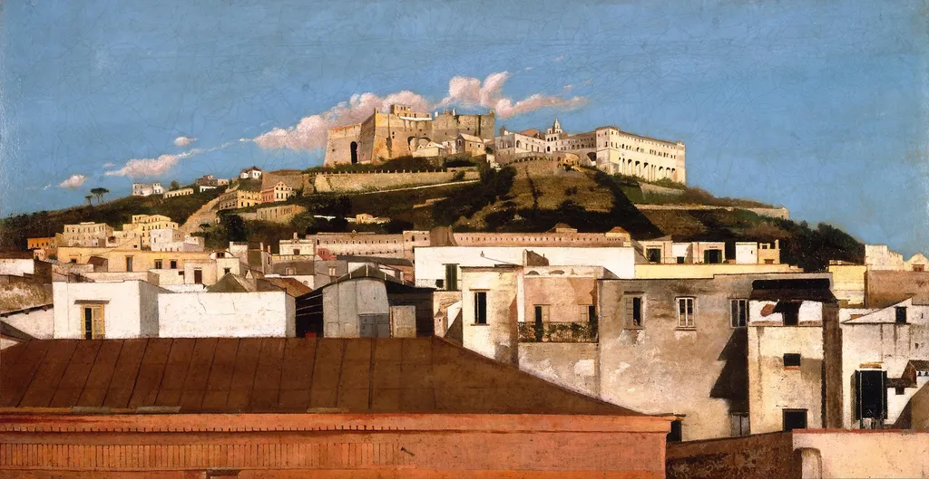 A View of Certosa di San Martino with the Castel Sant' Elmo, Naples., by Thomas Jones, oil