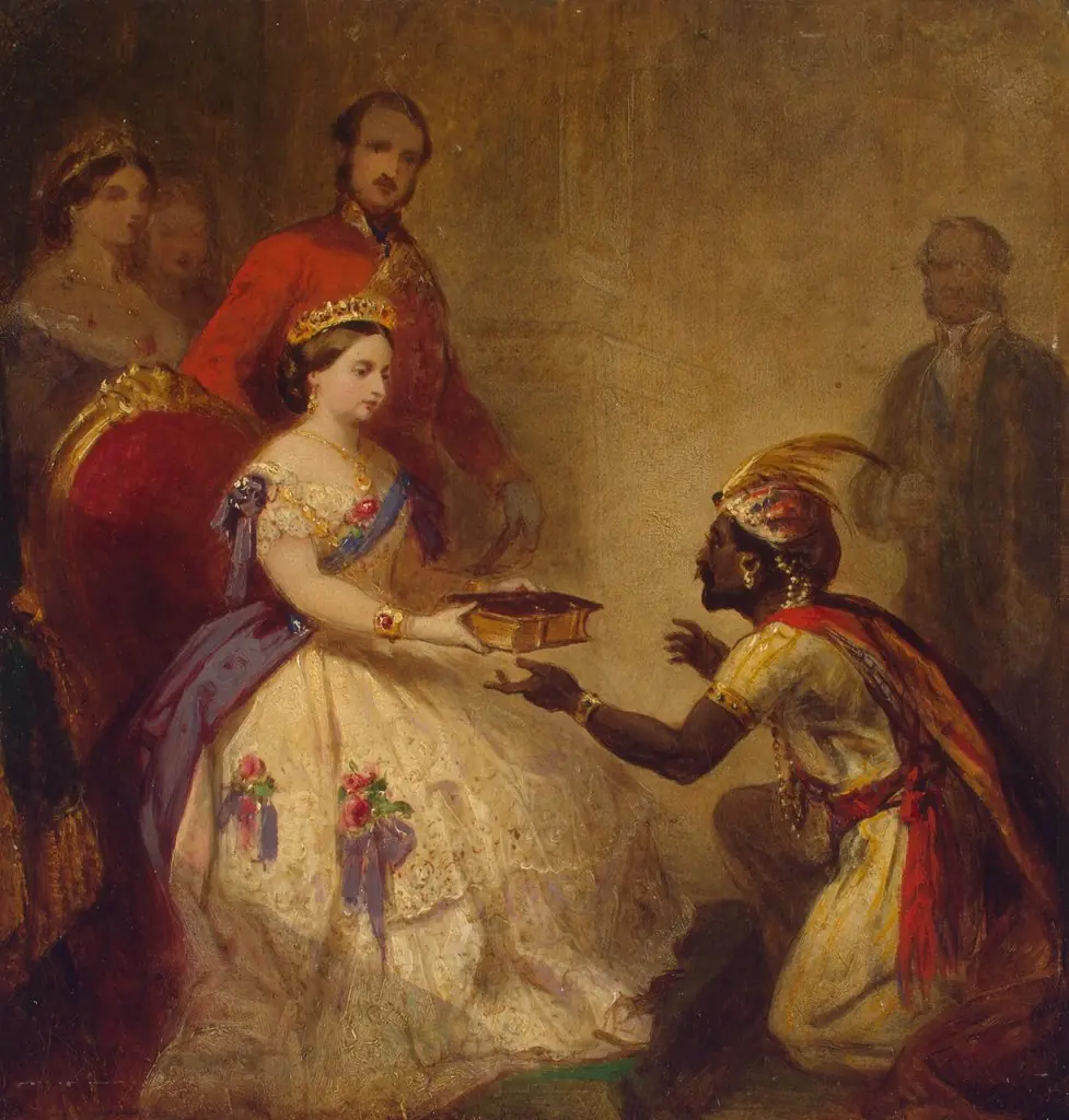 Queen Victoria Giving the Bible to an African Chief (The Secret of England’s Greatness), by Thomas Jones Barker, 1861